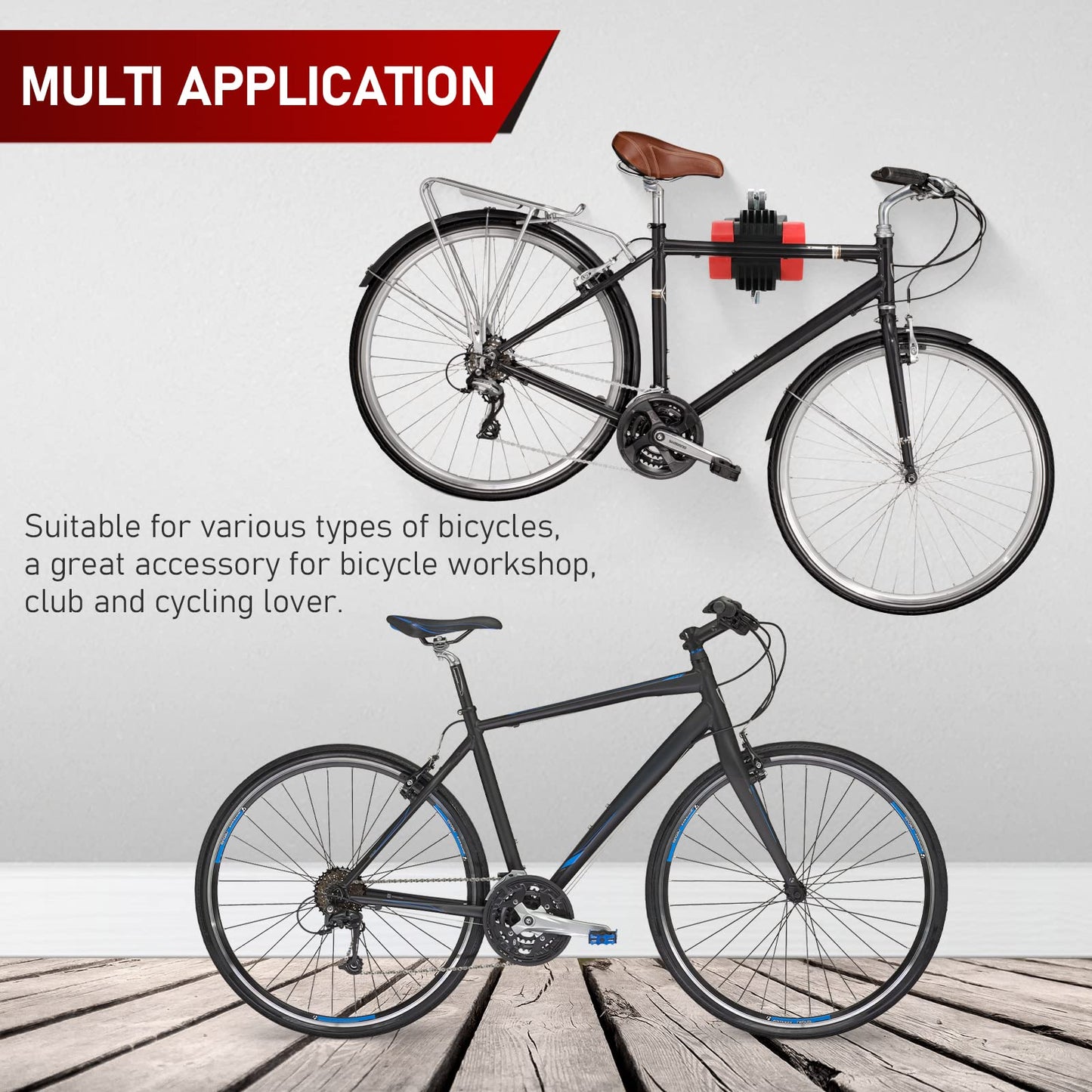 ATPEAM Wall Mounted Bike Repair Stand Bike Clamp Foldable Heavy Duty Bicycle Maintenance Rack