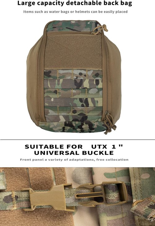 BOMTURN Great Tactical Outdoor Vest for Men Quick Release Buckle Adjustable&Detachable Modular Molle Vest