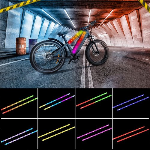 Bike Lights,(2 Strip) Can Be Cropped, Bike Lights for Night Riding Ultra Bright Waterproof.for Adults Kids Boys, and Girls Outdoor Bike Lighting Accessorie