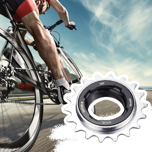 MAKELEN Single Speed Bike Freewheel 18T Compatible with 1/2'' x 1/8'' Bicycle Freewheel Threaded Type Freehub Replacement Parts