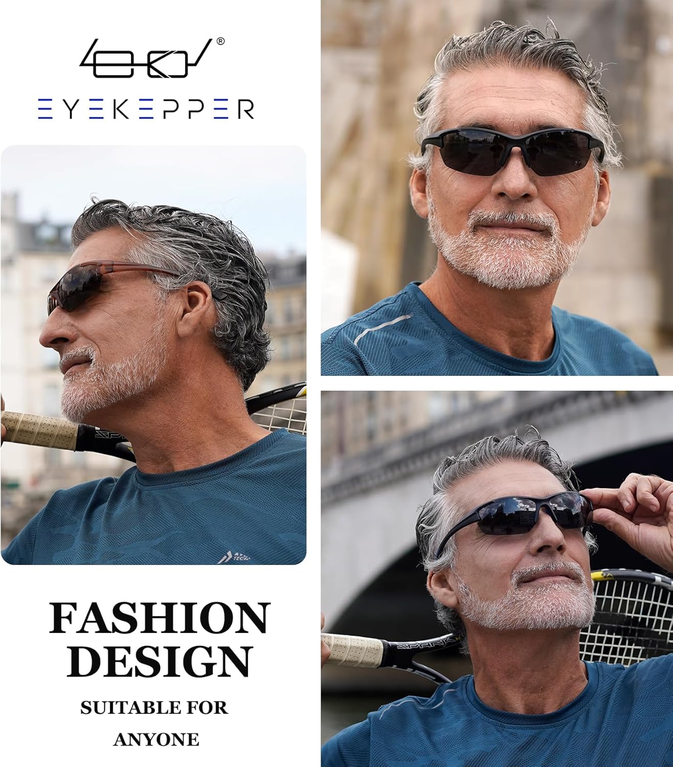 Eyekepper TR90 Frame Bifocal Sports Sunglasses Baseball Running Fishing Driving Golf Softball Hiking Sunshine Readers