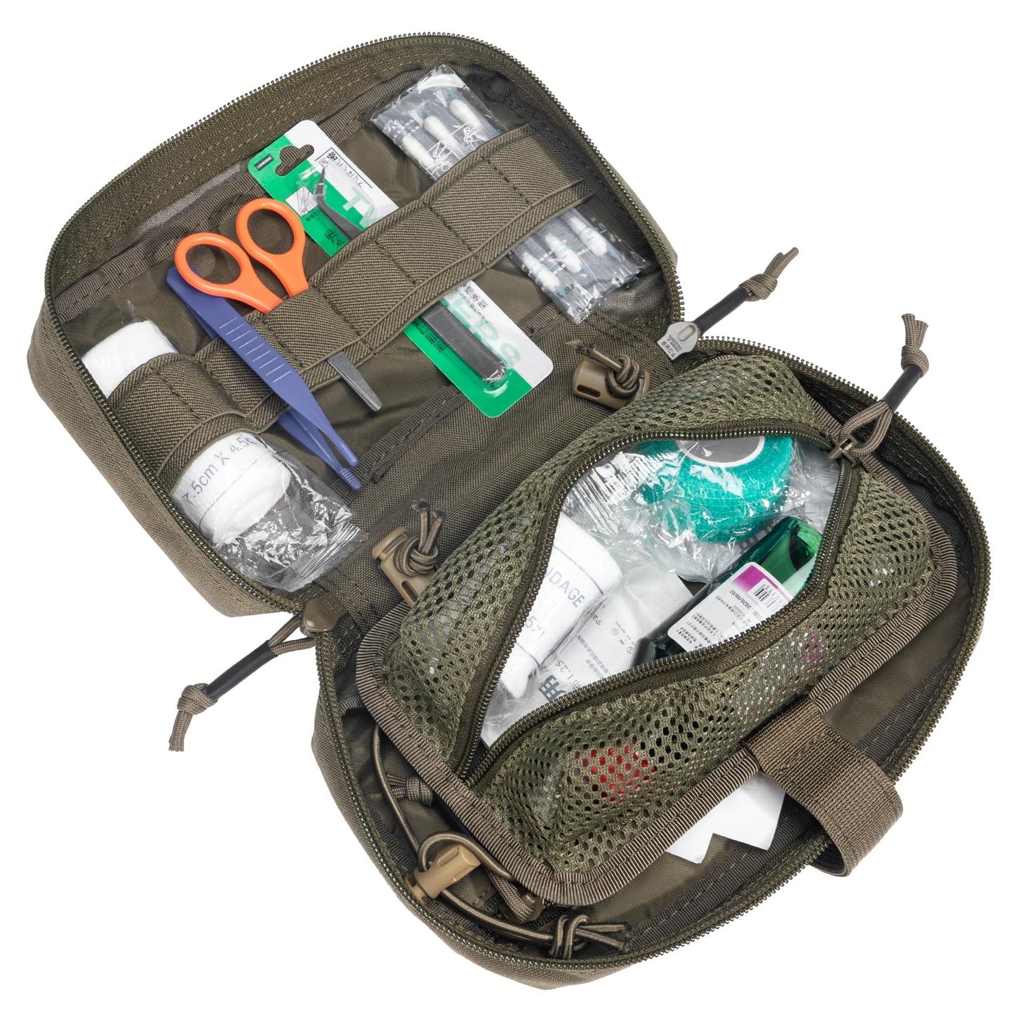 EXCELLENT ELITE SPANKER Tactical First Aid Pouch IFAK Rip Away Molle EMT Pouch Compact Admin Pouch Medical Utility Pouch for Tactical Vest,Backpack (Ranger Green)