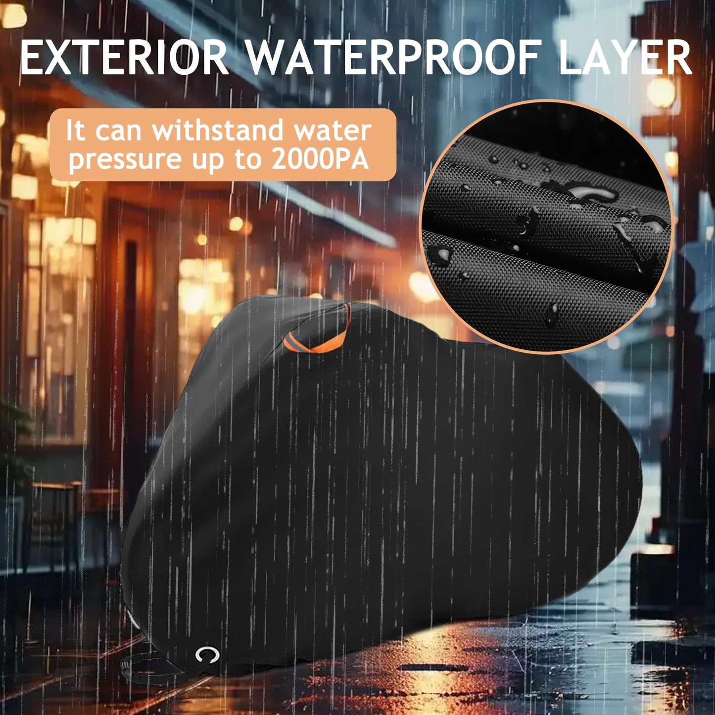 Amazing Fair Bike Cover - Fits 1, 2 Bikes, Durable Nylon Fabric, UV Resistant & Dustproof, Outdoor Storage