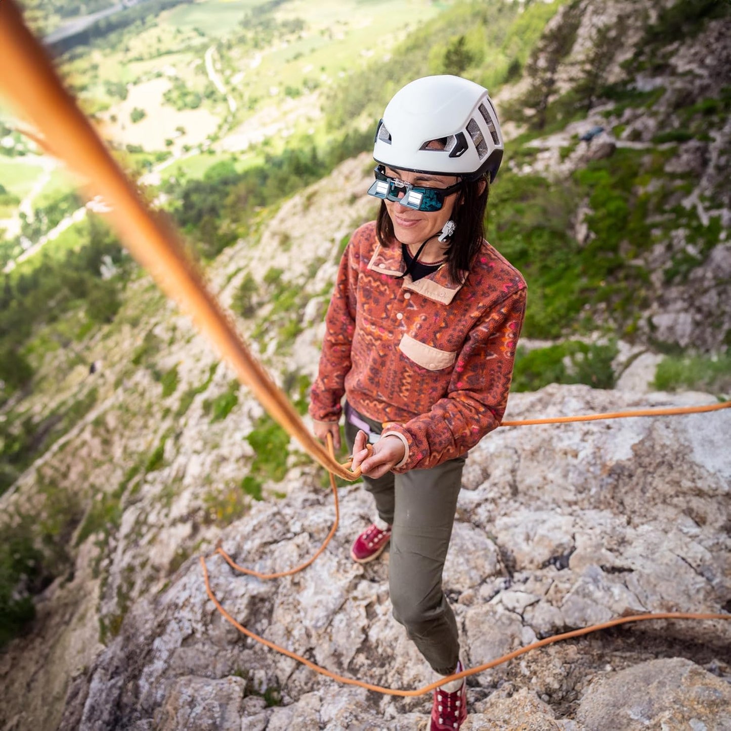 YY Vertical Belay Glasses - Hands-Free Climbing Safety Gear for Rock Climbers
