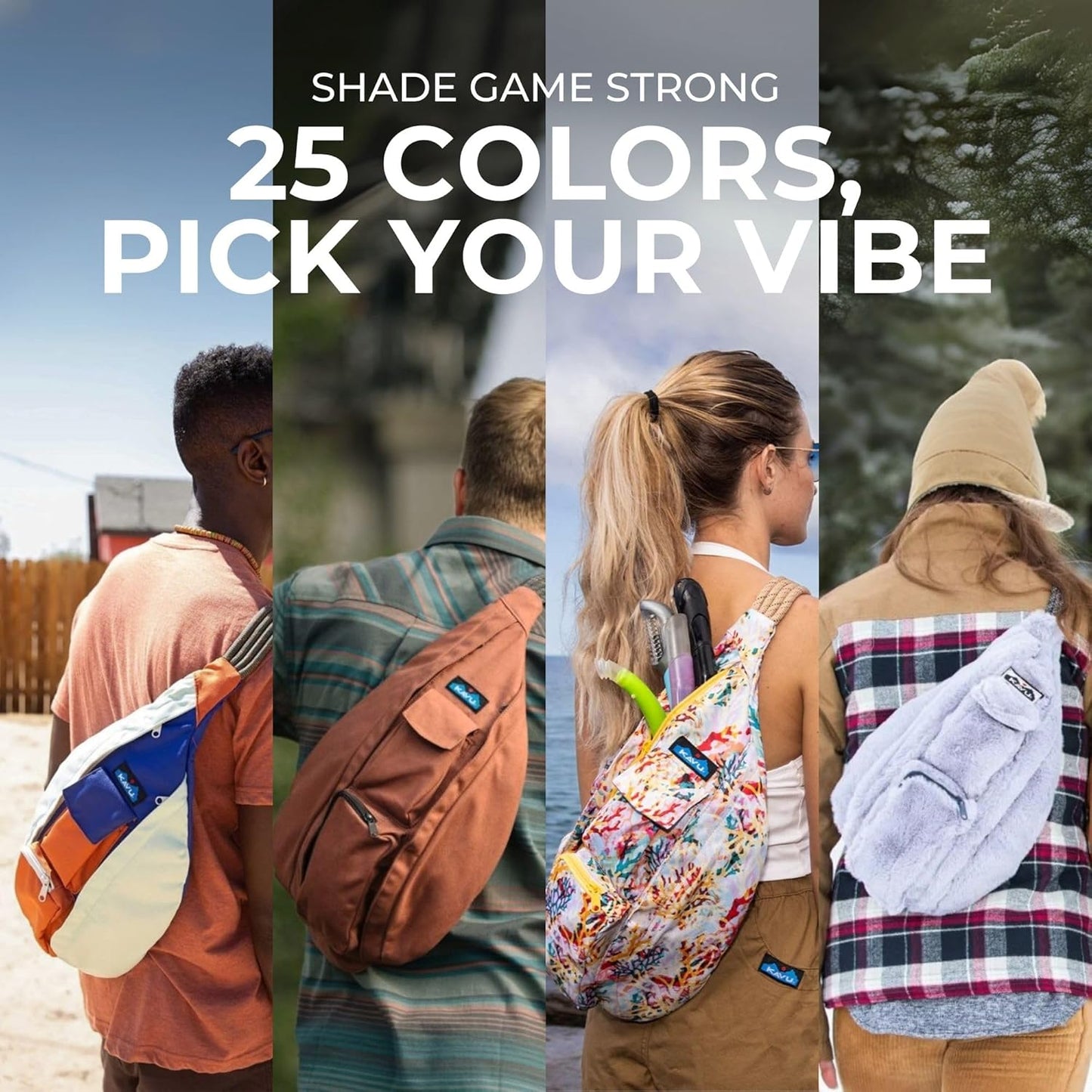 KAVU Rope Bag - Sling Pack for Hiking, Camping, and Commuting
