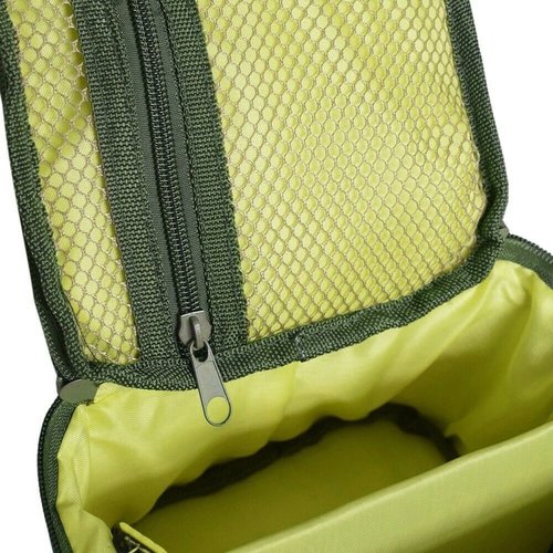 XUJIQI Fishing Tackle Bag Waterproof Fishing Bag Portable Fishing Reel & Gear Bag with 3 Adjustable Dividers for Spinning Baitcasting Fly Reels (Army Green)
