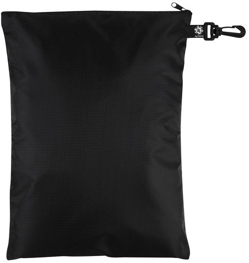 Utility Bag - Tear-resistant Nylon Bag with Zipper Closure and Easy Fastening Hook - Set of 4 (Black, 12 x 16 inch)