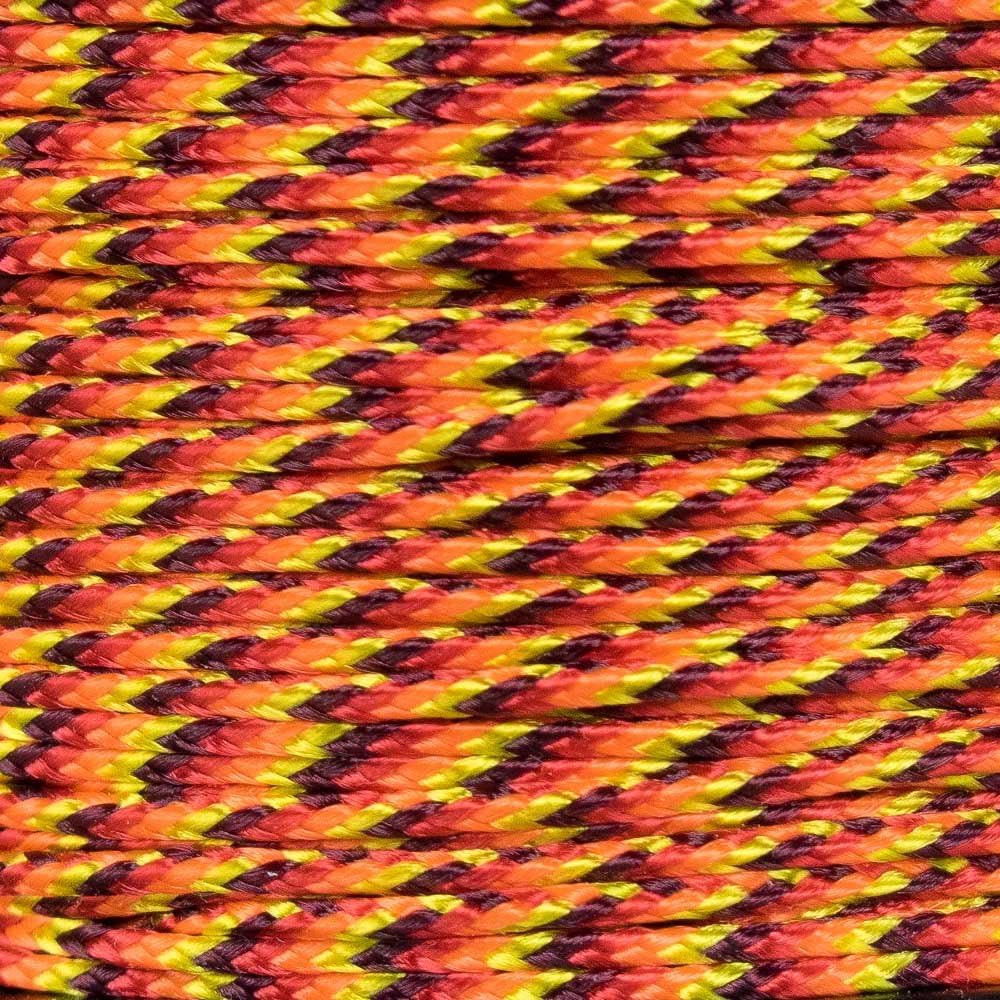 Micro Sport Cord 1.18mm X 125 Ft Small Spool Lightweight Braided Cord (Fireball)