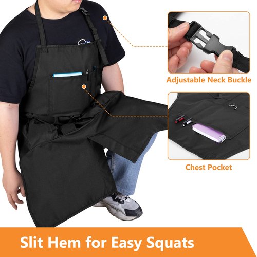 HODRANT Hanging Camp Utensil Organizer & Large BBQ Grilling Apron, Portable Camping Kitchen Cookware Bag with Towel Paper Holder & Cooking Apron for Men with Pockets & Slit Hem