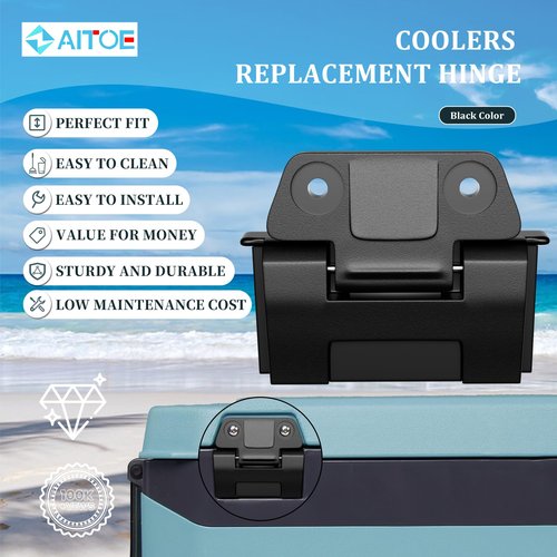 ZAITOE 2 Pack - Cooler Hinge Replacement Compatible with Ig-loo BMX Cooler Hinge,Fits for 25, 52, 72 Qt BMX Coolers (Latch Hinge Kit Includes 4 Screws)