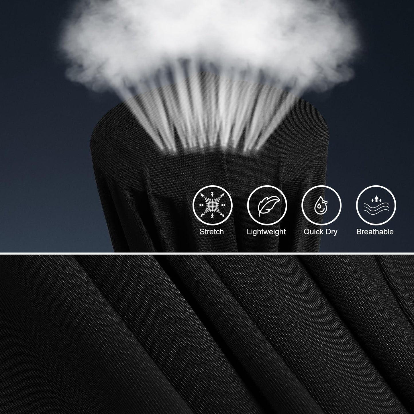 KAKU NANU Men’s Quarter Zip Pullover Athletic Long Sleeve Sweatshirt UPF 50+ Sun Shirt Quick Dry for Gym Running Golf Workout (XL, Dark Grey/Black)