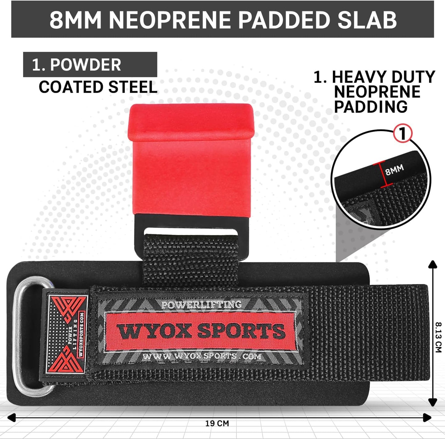 WYOX Weight Lifting Hooks for Men & Women (Pair) – Heavy Duty Wrist Support Straps with Hooks for Deadlifts, Pull Ups, Shrugs – Gym Lifting Straps with Grip Assist for Weightlifting & Strength Training
