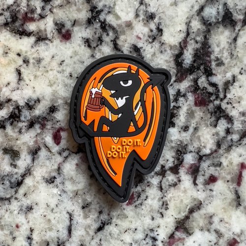 Do It Do It Do It - Black Cat Devil PVC Morale Patch | Hook & Loop Backing