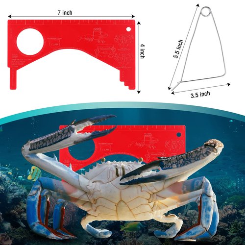 Windyun 2 Sets Crab Trap Bait Wire Grid Bottom Crab Nets Foldable Fishing Net Hand Casting Cage with Harness and Bait Clip(24 x 20 x 12 Inch,Black)