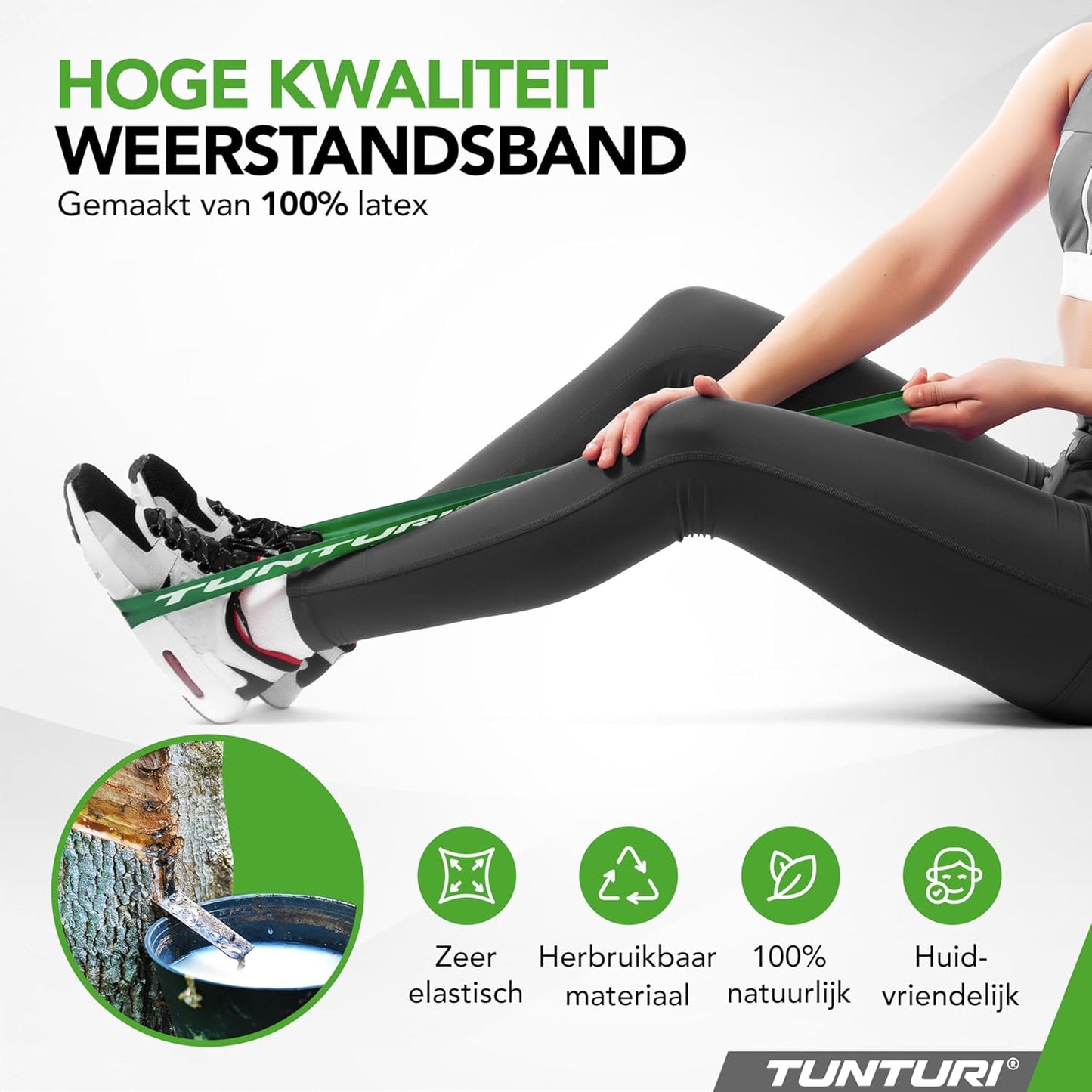 TUNTURI Power Band, Medium, Green