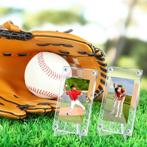 Screw Trading Card Protector with Display Stands Acrylic 35 PT Baseball Card Holder for Football Sports Game Business Display(30 Pcs)