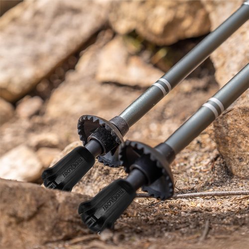 Trekology Trekking Pole Accessory Set – Bundle Tips for Concrete & Flat Roads – Durable Replacement Tips for Hiking Poles, Walking Sticks & Trekking Poles (4Tips & 2Snow Baskets)