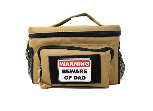 Warning Beware of Dad PVC Hook and Loop Patch | Funny Tactical Patch for Diaper Bags and Daddy Gear