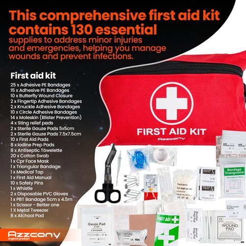 Emergency Survival Kit with First Aid Gears and Supplies - EDC Go Bugout Bag - Get Home Backpack for Camping Outdoor - Tactical Military Molle Pouch Grade - Gift for Man Woman (Outdoor/Hiking)