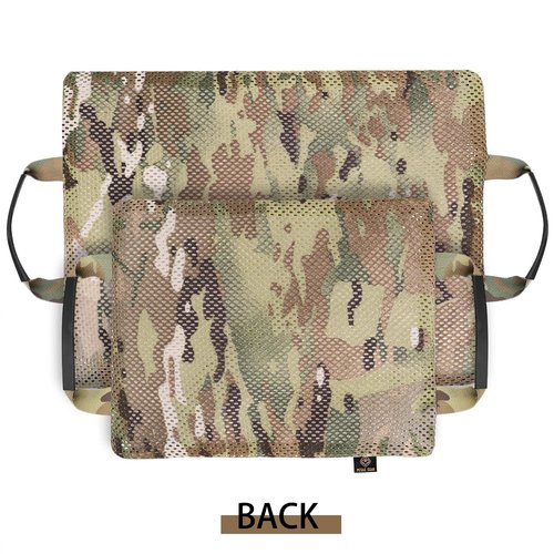 PETAC GEAR 2PCS Tactical Storage Mesh Pouch Set,Insert Modular Utility Admin Pockets,Travel Organizer EDC Bag (MC)