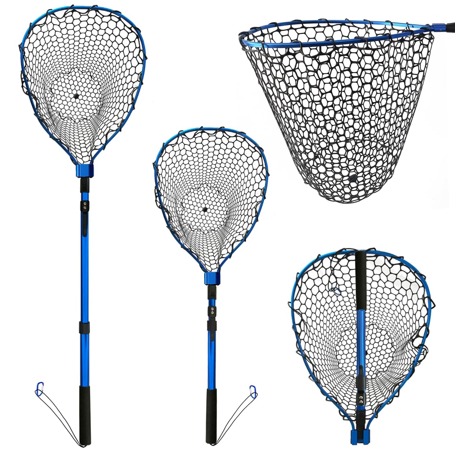 Fishing net (Retractable 19.68, Blue, 48in)