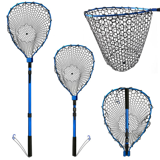 Fishing net (Retractable 19.68, Blue, 48in)