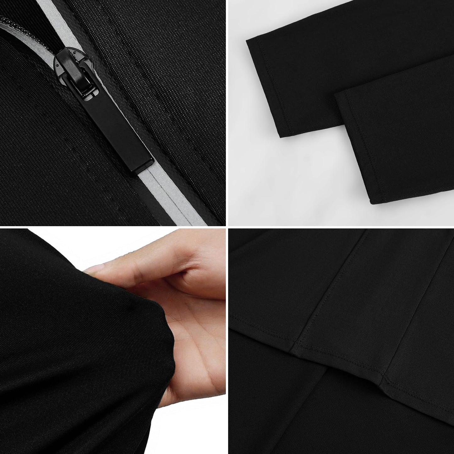 KAKU NANU Men’s Quarter Zip Pullover Athletic Long Sleeve Sweatshirt UPF 50+ Sun Shirt Quick Dry for Gym Running Golf Workout (XL, Dark Grey/Black)