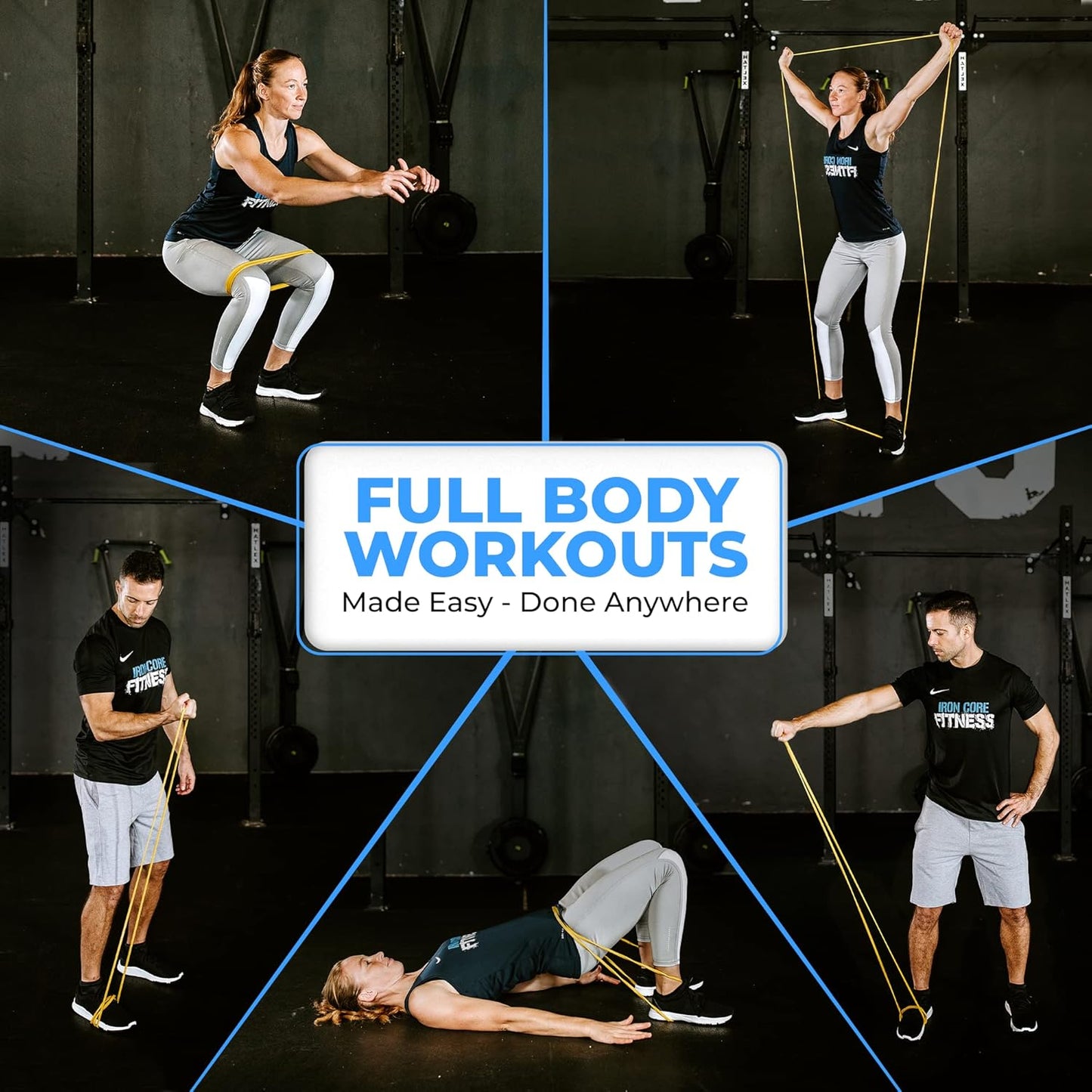 Pull Up Assistance Resistance Bands - Long Loop Power Bands for Men and Women - Strength Power Flexibility Training at Home & Gym - Ebooks & Workout Chart Included by Iron Core Fitness