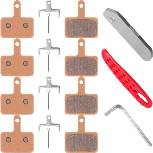 Gulfmew 4 Pairs Sintered Metal Bike Disc Brake Pads Compatible with Sram Brake Pads, Compatible with Nutt Hydraulic