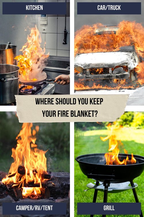 Victory Lane Home 2 Pack Emergency Fire Blanket - Fire-Resistant Safety Blankets for Kitchen, Home, Car, Camping Use - Compact Fire Extinguisher Blanket for Smothering Flames (2 Pack - Standard)