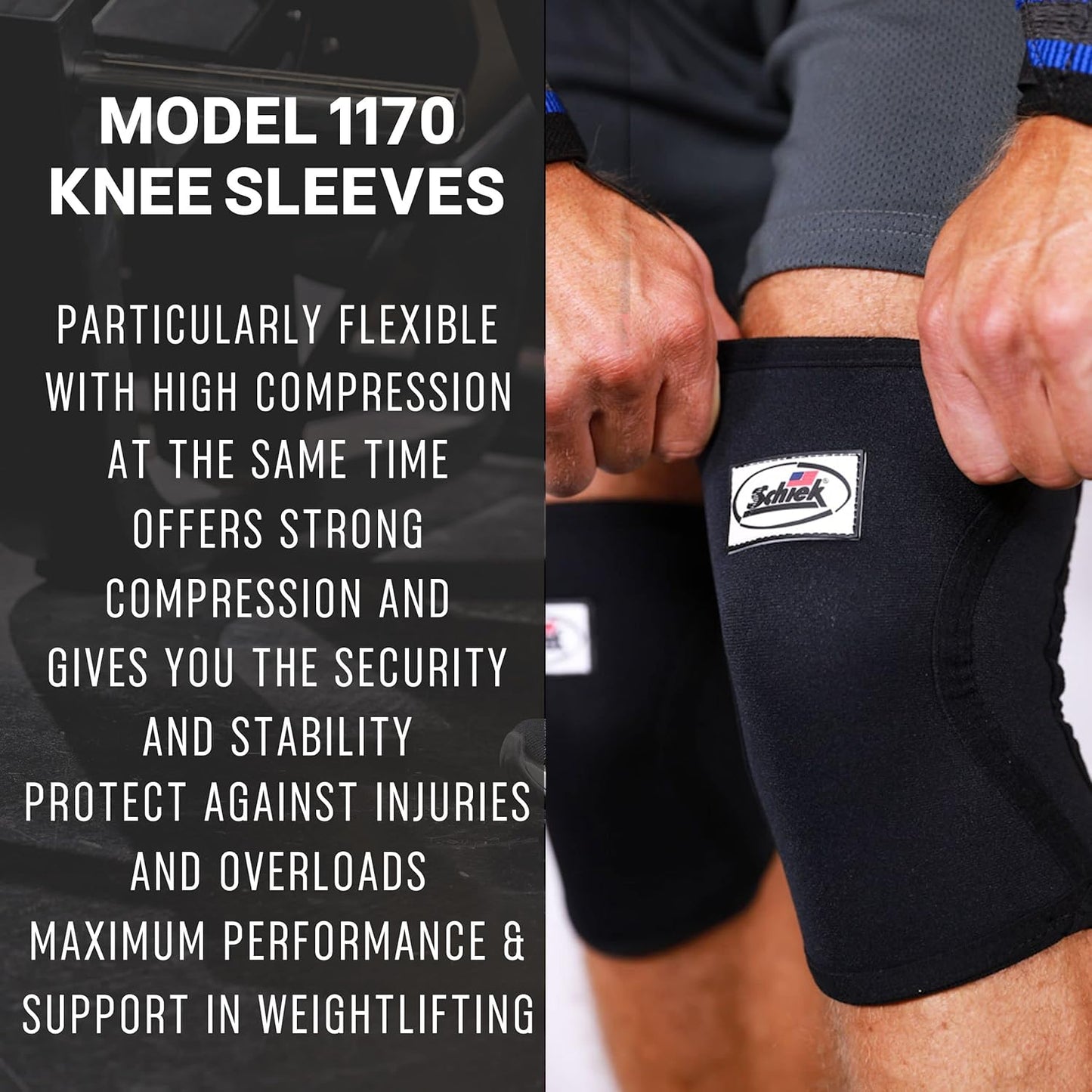 Schiek 1170 Knee Sleeves - 5mm Neoprene Compression for Weightlifting & Support