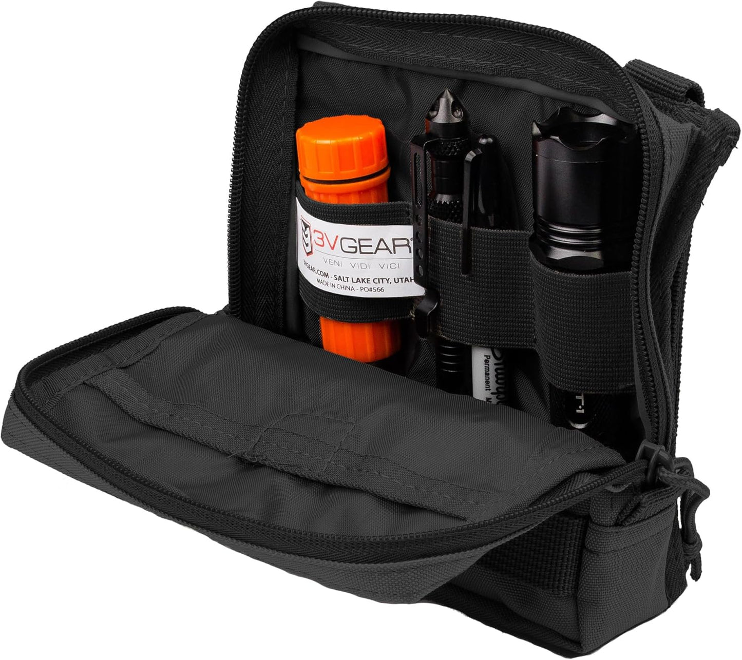 3VGEAR Sidekick Tactical EDC MOLLE Utility Pouch - Water-Resistant 600D with Internal Pockets