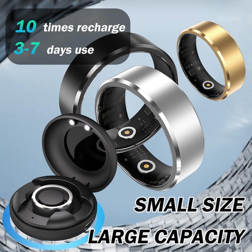 Smart Ring for Men Women Health Rings 24/7 Heart Rate Sleep Ring Waterproof Sports Games Ring Tracker Calorie Step Counter