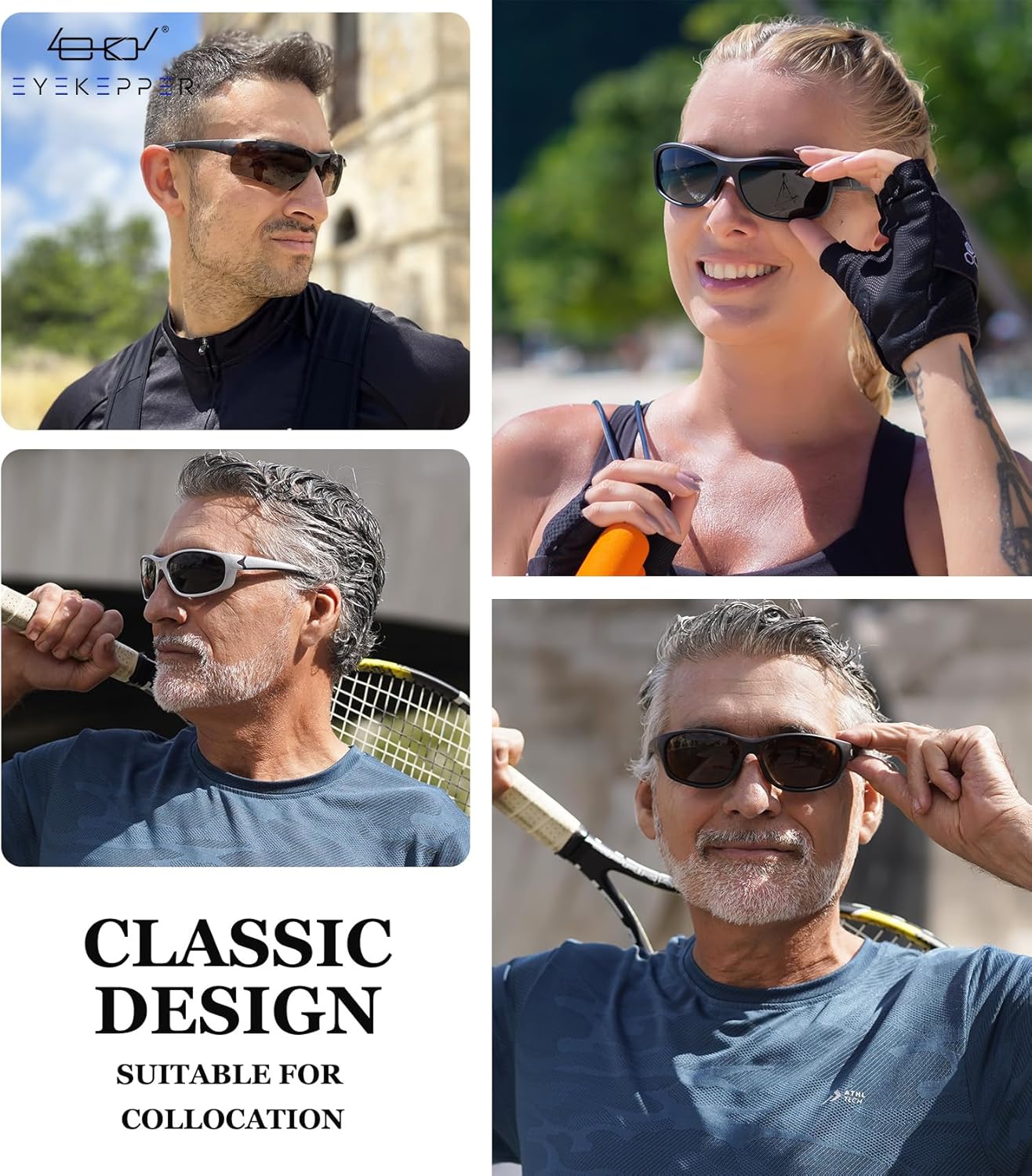 Eyekepper TR90 Unbreakable Sports Bifocal Sunglasses Baseball Running Fishing Driving Golf Softball Hiking