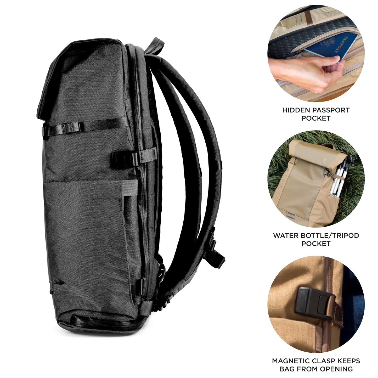 BOUNDARY X-PAC 22L Men's Women's Boundary Backpack Rucksack ERRANT PACK, Black