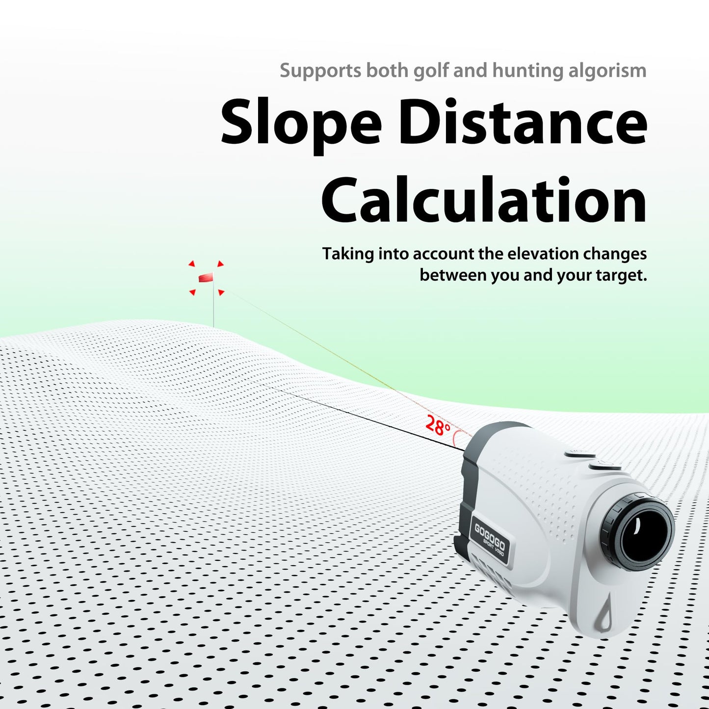 Gogogo Sport Vpro GS24 Laser Rangefinder & Universal Adjustable Magnetic Holder Mount Strap