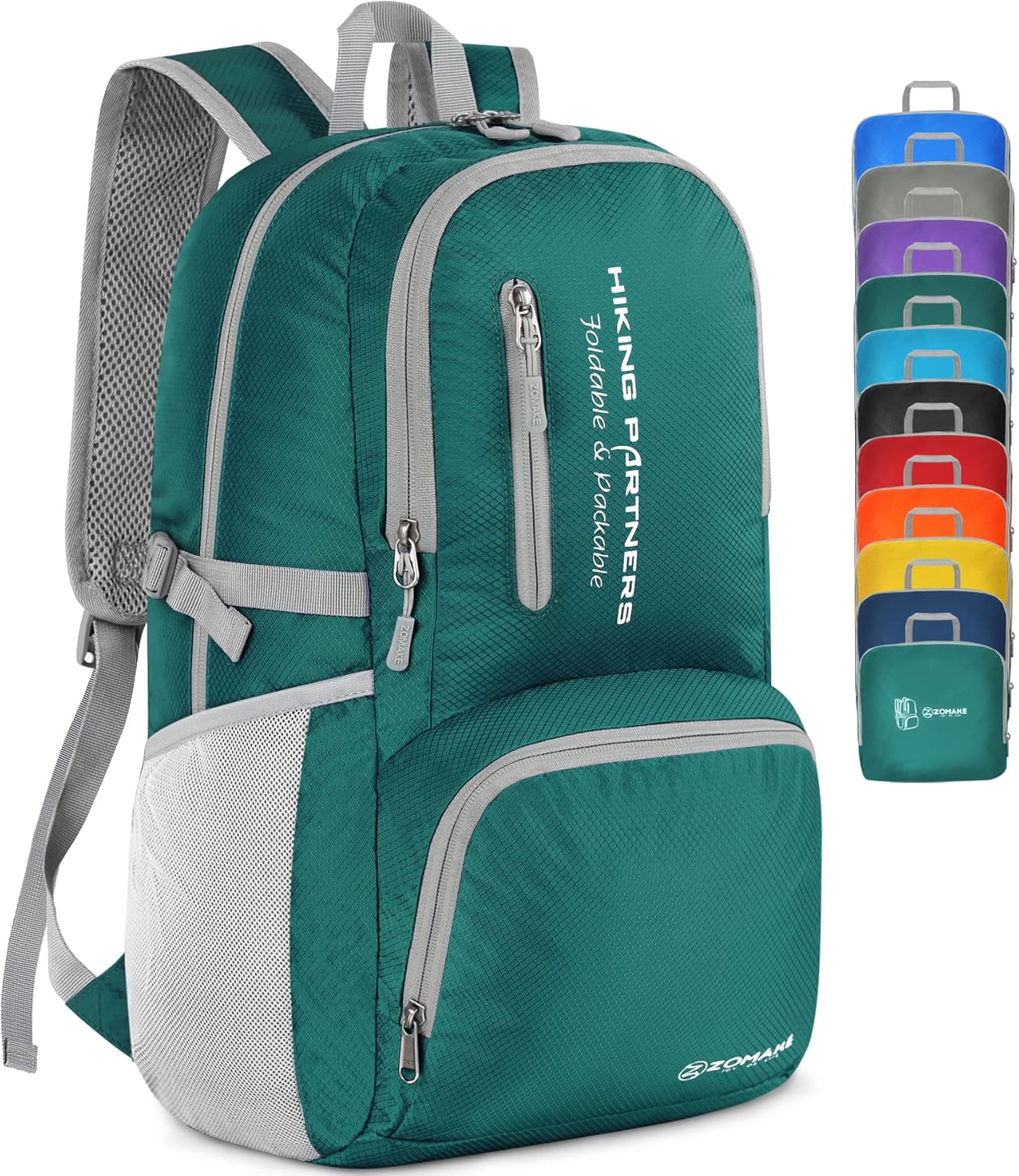 ZOMAKE Lightweight Packable Backpack - 35L Light Foldable Hiking Backpacks Water Resistant Collapsible Daypack for Travel(Dimgray)