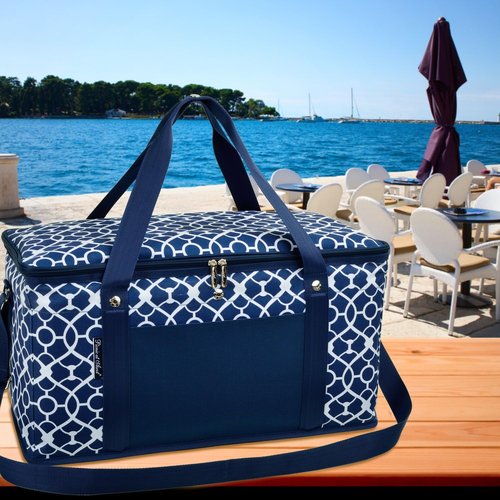 Leakproof 64 Can Collapsible Cooler - Picnic at Ascot Semi-Rigid Design, USA Approved