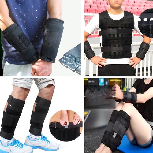 Weight Vest Plates, Adjustable Steel Weighted Plates For Vest, Round Head Strength Training Plates Workout Equipment For Weight Training, Running, Jogging, Cardio - For Men & Women