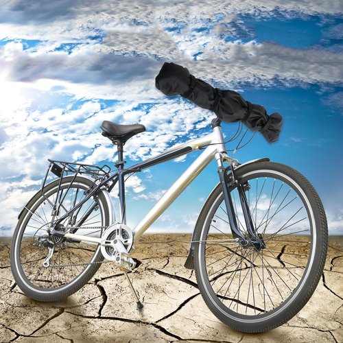 Klmnop Bike Handlebar Cover, Waterproof Dustproof Ebike Handlebar Protective Cover, Black