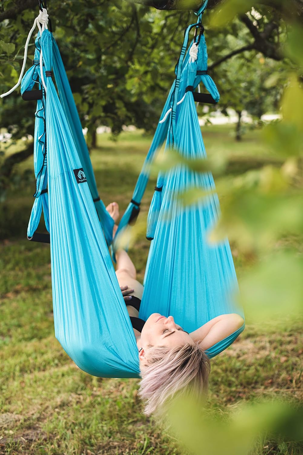 Aerial Yoga Swing Set - Hammock Hanging Swing - Sling Inversion Fly Kit - Antigravity Yoga Sling - Suspension Trapeze