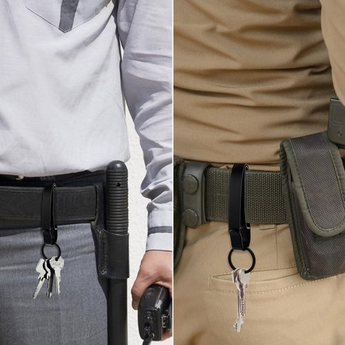 Duty Belt Key Holder, Quick Release Belt Key Clip, Superior Key Ring Holder with Keyrings for Police, Law Enforcement and Workers(2PCS,2.25 Inch)