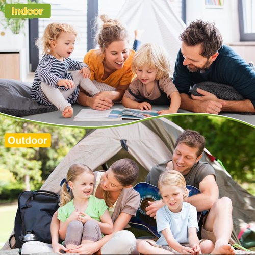 Simuse Memory Foam Camping Mattress Portable Roll Up Foam Sleeping Pad Guest Floor Mattress Foldable Camping Pad Lightweight Foam Sleeping Mat Cot Mattress with Removable Waterproof Cover Travel Bag