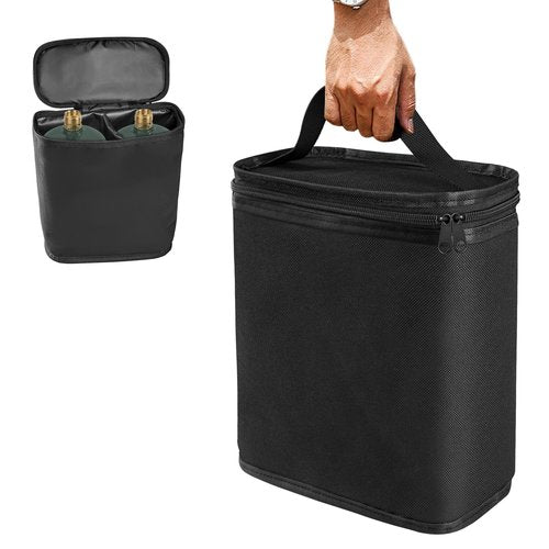 SIRUITON Mini Fuel Cylinder Storage Bag, Fuel Keg Refillable Propane cylinder for 2Pack1 LB Tank Cover, Waterproof 600D Oxford Small Propane Tanks Bag for Outdoor Camping, cooking