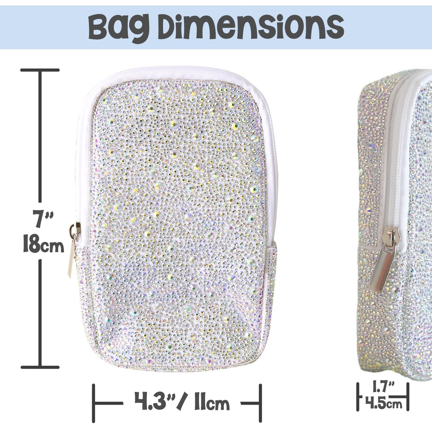 3-IN-1 Thigh Bag Fanny Pack Crossbody Bag | Rhinestone Carnival Leg Harness for Women | Bling Waist Bag | Rave Leg Pack