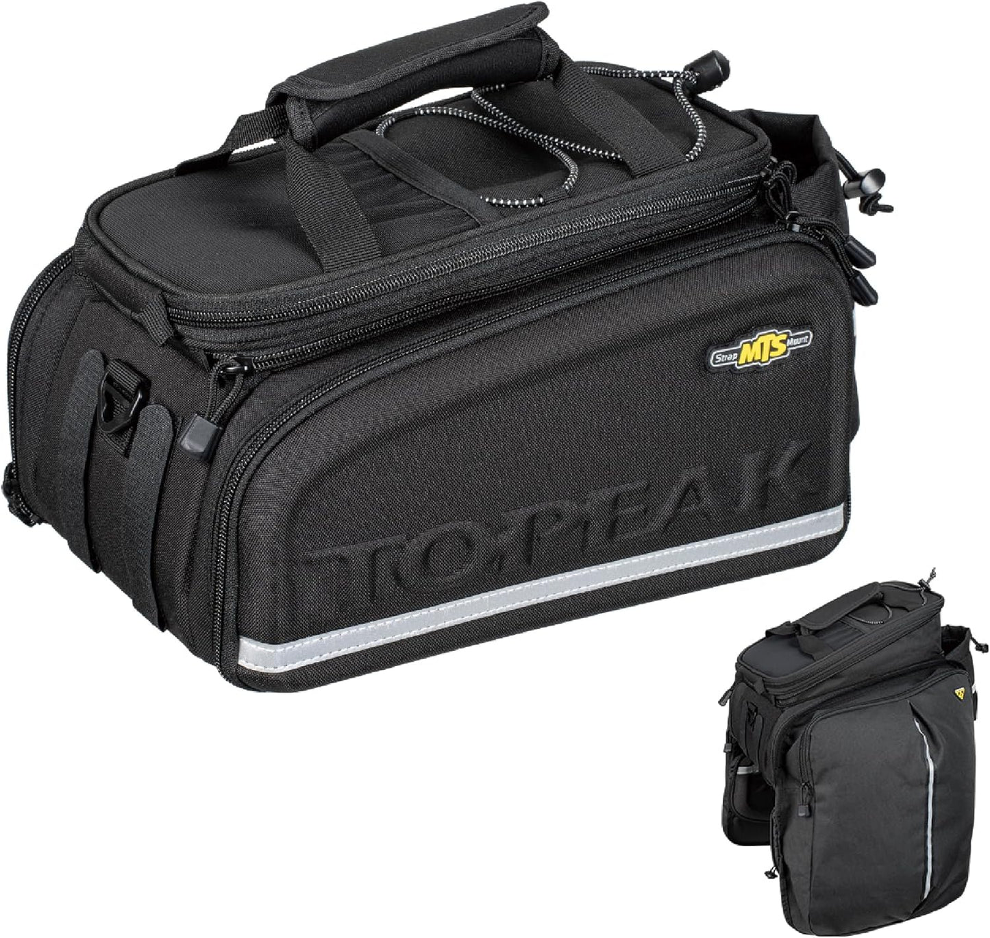 Topeak MTS TrunkBag DXP Rear Bicycle Bag with Expandable Panniers, Strap Mount