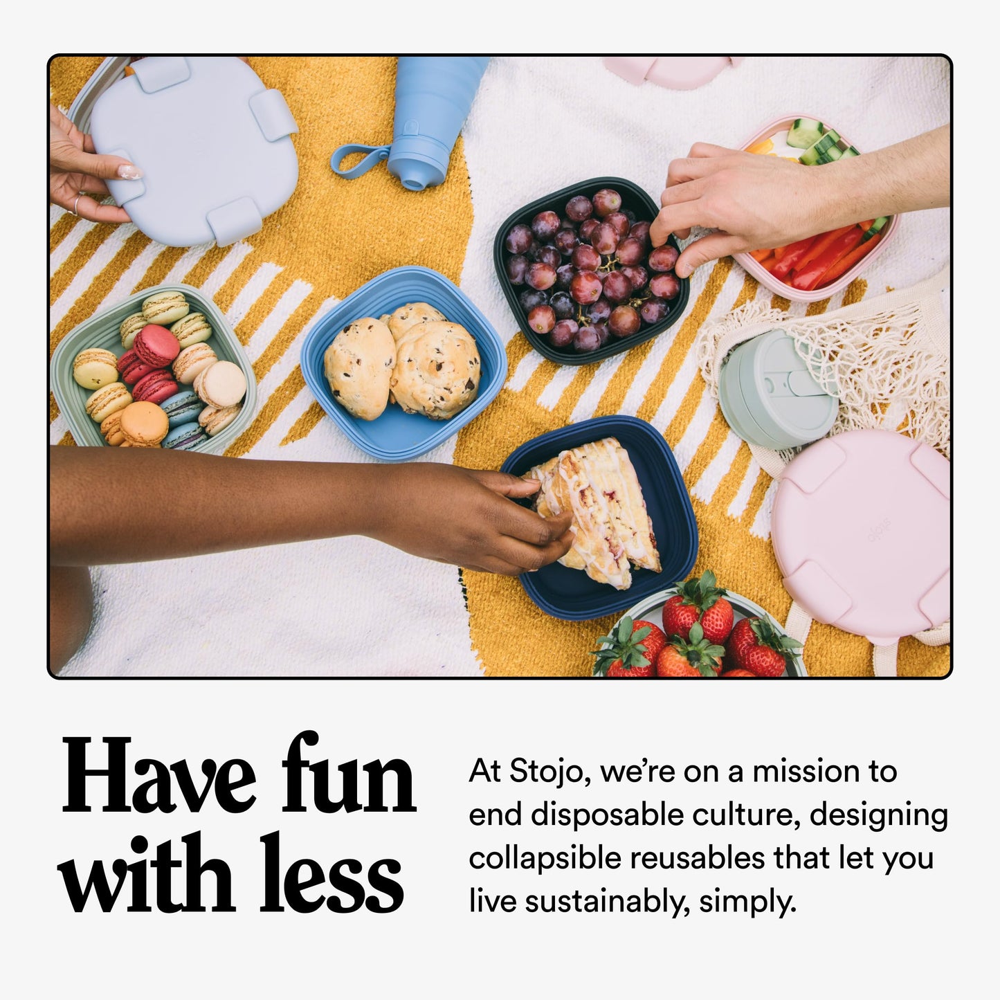 STOJO Collapsible Bowl 5 Set - Translucent Carnation, 36oz - Reusable Silicone Bowl for Hot and Cold Food - Perfect for Travel, Meal Prep, To-Go Lunch, Camping & Hiking - Microwave & Dishwasher Safe