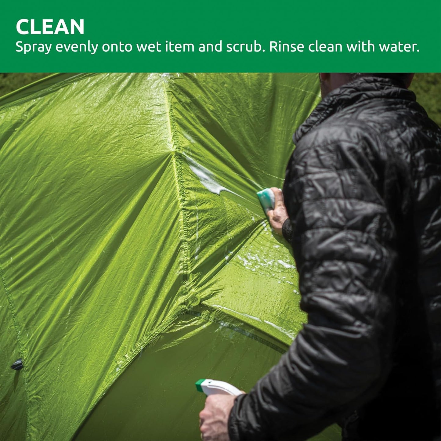 Nikwax Tent & Gear SolarWash, Cleaning, Waterproofing and UV Protector, Cleaner, Maintenance, Restores DWR Water Repellency on Outdoor Gear, Rain Fly, Canvas, Covers, Tarps, Backpacks, Accessories