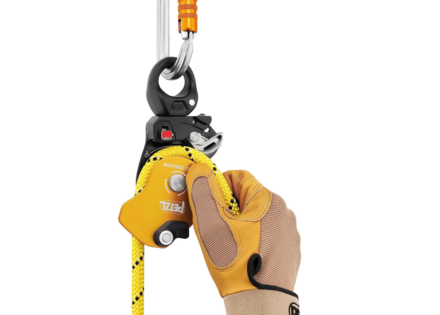 Petzl, Pro Traxion, High Efficiency Progress Capture Pulley with Swivel.