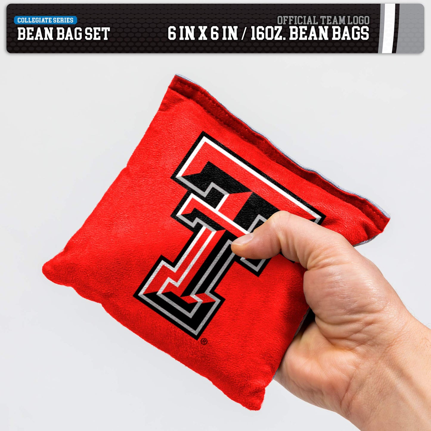 Wild Sports NCAA Texas Tech Red Raiders 8pk Dual Sided Bean Bags, Team Color